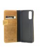 Pierre Cardin Samsung S20 Genuine Leather Book Case Cover Brown