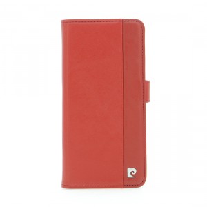 Pierre Cardin Samsung S20 Ultra Ledertasche Echtleder Book Cover Rot