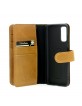 Pierre Cardin Samsung S20 Tasche Book Case Echtleder Braun