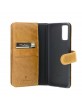 Pierre Cardin Samsung S20 Plus book case genuine leather brown