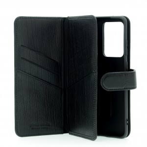Pierre Cardin Samsung S20 Ultra Tasche Book Case Echtleder Schwarz