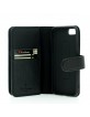 Pierre Cardin iPhone SE 2022 / 8 / 7 book case Cover real leather black