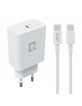 UNIQ Fast Charger PD 25W Adapter 3A USB Type C Kabel Weiß