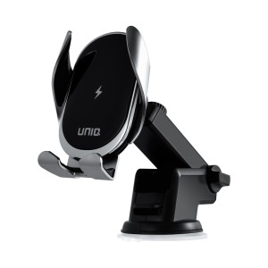 UNIQ 3-in-1 Wireless Car Phone Holder + Qi Fast Charging Black