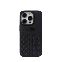 Audi iPhone 14 Pro Case Cover Genuine Leather Q8 Series Black