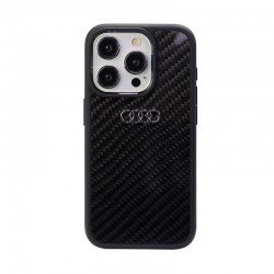 Audi iPhone 14 Pro Hülle Case Cover R8 Real Carbon Schwarz