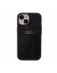 Audi iPhone 15 Case Cover R8 Real Carbon Black