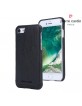 Pierre Cardin iPhone SE 2022, 2022, 8, 7 case genuine leather cover black