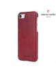 Pierre Cardin iPhone SE 2022, 2022, 8, 7 Hülle Echtleder Case Cover Rot