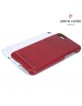Pierre Cardin iPhone SE 2022, 2022, 8, 7 case genuine leather cover red