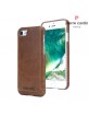 Pierre Cardin iPhone SE 2022, 2022, 8, 7 case cover real leather brown