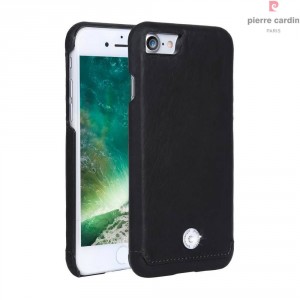 Pierre Cardin iPhone SE 2022, 2022, 8, 7 case cover genuine leather black