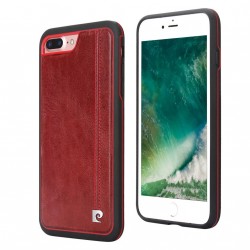 Pierre Cardin iPhone SE 2020 / 8 / 7 Hülle Case Cover Rot Echtleder