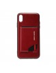 Pierre Cardin iPhone Xs Max Case Real Leather Stand Card Slot Red