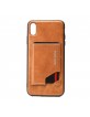 Pierre Cardin iPhone Xs Max Case Genuine Leather Stand Card Slot Brown