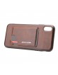 Pierre Cardin iPhone Xs Max Case Real Leather Stand Card Slot Dark Brown