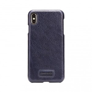 Pierre Cardin iPhone Xs Max case cover real leather blue