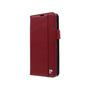 Pierre Cardin Samsung S10 Plus Ledertasche Echtleder Book Case Rot