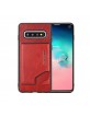 Pierre Cardin Samsung S10 Hülle Case Echtleder Stand Kartenfach Rot