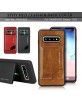 Pierre Cardin Samsung S10 Hülle Case Echtleder Stand Kartenfach Rot