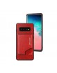 Pierre Cardin Samsung S10 Plus Hülle Case Echtleder Stand Kartenfach Rot