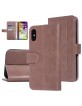 UNIQ iPhone Xs Max Book case card holder magnetic closure light brown