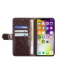 UNIQ iPhone 11 Pro Max Handytasche Book Case Kartenhalter Magnetverschluss Dunkelbraun
