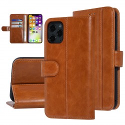 UNIQ iPhone 11 Pro Max Handytasche Book Case Kartenhalter Magnetverschluss Braun