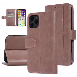 UNIQ iPhone 11 Pro Max Book case card holder magnetic closure light brown