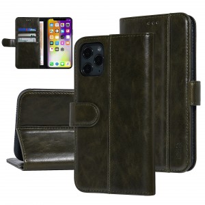 UNIQ iPhone 11 Pro Max Book Case Card Holder Magnetic Closure Green