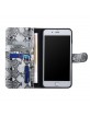 UNIQ Snake iPhone 8 Plus / 7 Plus Handytasche 3D Schlange Book Case Schwarz / Weiß