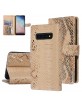UNIQ Snake Samsung S10 Plus Book Case Cover 3D Gold / Brown