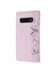 UNIQ Snake Samsung S10 Plus Mobile Phone Case 3D Pattern Book Case Pink