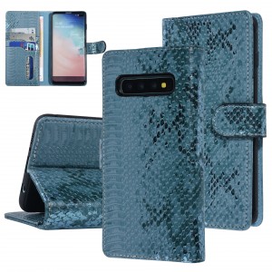 UNIQ Snake Samsung S10 Plus Cover 3D Pattern Book Case Green