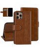 UNIQ iPhone 12 / 12 Pro Handytasche Book Case Kartenhalter Magnetverschluss Braun
