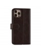 UNIQ iPhone 12 / 12 Pro Handytasche Book Case Kartenhalter Magnetverschluss Dunkelbraun