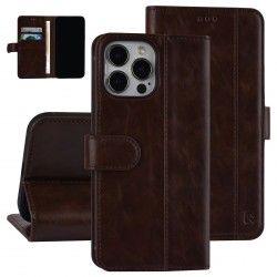 UNIQ iPhone 13 Pro Max Bag Book Case Card Holder Magnetic Closure Dark Brown