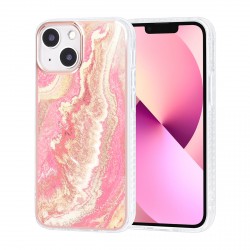 UNIQ iPhone 13 Mini Case Cover Silicone Marble Pink