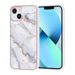 UNIQ iPhone 13 Case Cover Silicone Marble White