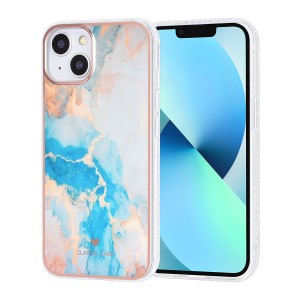 UNIQ iPhone 13 Hülle Case Cover Silikon Marmor Blau