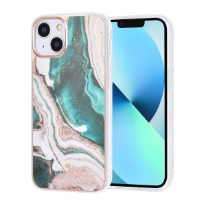 UNIQ iPhone 13 Case Cover Silicone Marble Green