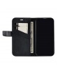 Pierre Cardin iPhone 13 / 14 / 15 Book Case Genuine Leather Black