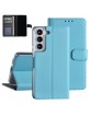 Mobile phone case Samsung S22 Book Case Cover magnetic closure light blue