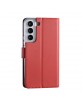 Handytasche Samsung S22 Book Case Cover Magnetverschluss Rot