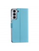Handytasche Samsung S22 Plus Book Case Cover Magnetverschluss Hellblau
