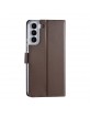 Handytasche Samsung S22 Plus Book Case Cover Magnetverschluss Braun