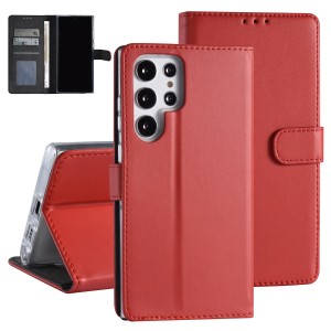 Handytasche Samsung S22 Ultra Book Case Cover Magnetverschluss Rot