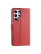 Mobile phone case Samsung S22 Ultra Book Case Cover magnetic closure red