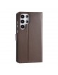 Mobile phone case Samsung S22 Ultra Book Case Cover magnetic closure Brown