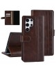 UNIQ Samsung S22 Ultra Book Case Cover Card Holder Dark Brown